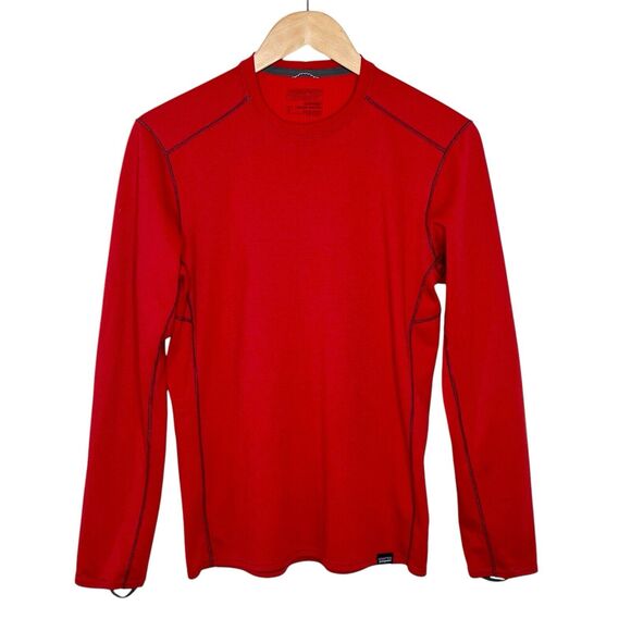 Patagonia Midweight Capilene Baselayer Shirt Red Mens Asia Fit Small - Picture 1 of 8